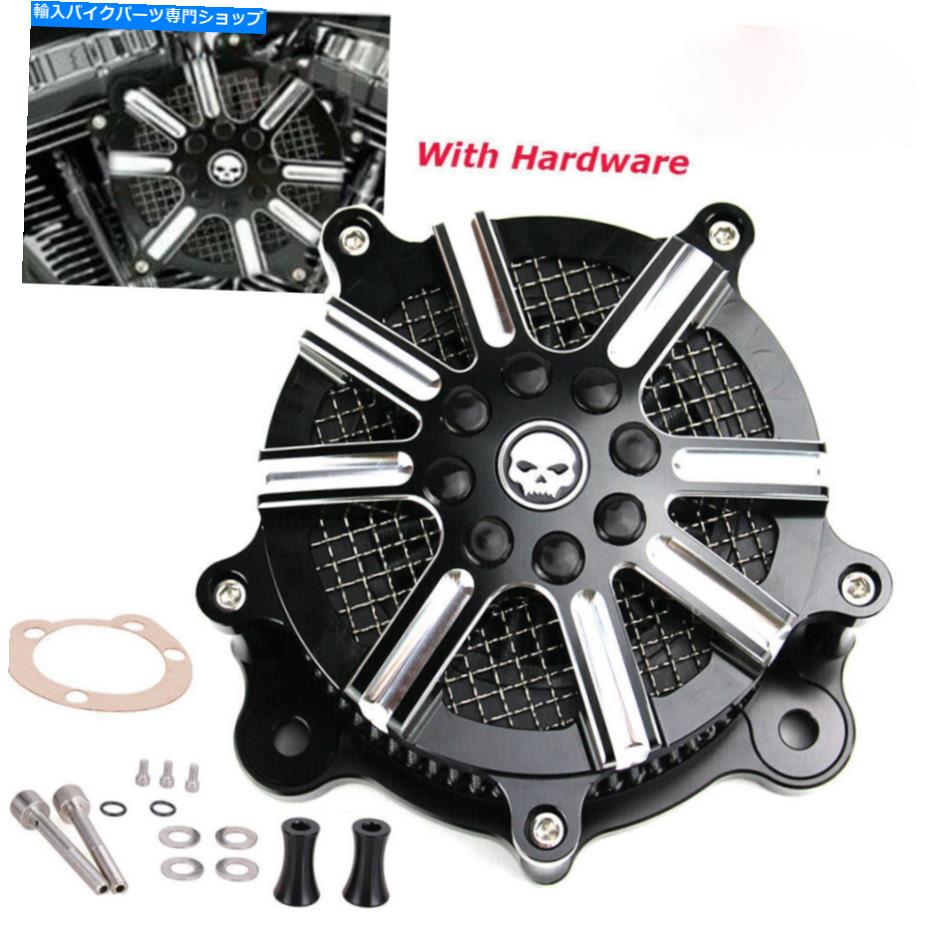 Air Filter ハーレーツアーロードキングソフトアイルダイナFXDLのブラックエアクリーナー吸気フィルターフィルター Black Air Cleaner Intake Filter For Harley Touring Road King Softail Dyna FXDLS