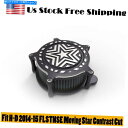 Air Filter エアクリーナーフィットH-D 2014-15 flstnse移動スターコントラストカット Air Cleaners Fit H-D 2014-15 FLSTNSE Moving Star Contrast Cut(2)