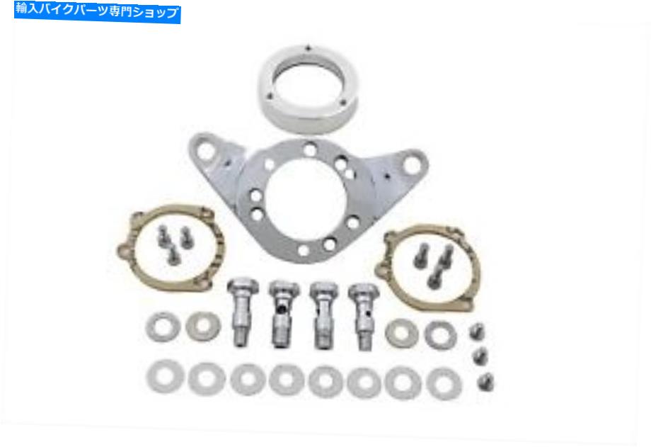 Air Filter カスタムハーレーミクニまたはCVタイプ用のエアクリーナーブラケットキットクロムビレット Air Cleaner Bracket Kit Chrome Billet for Custom Harley Mikuni or CV type
