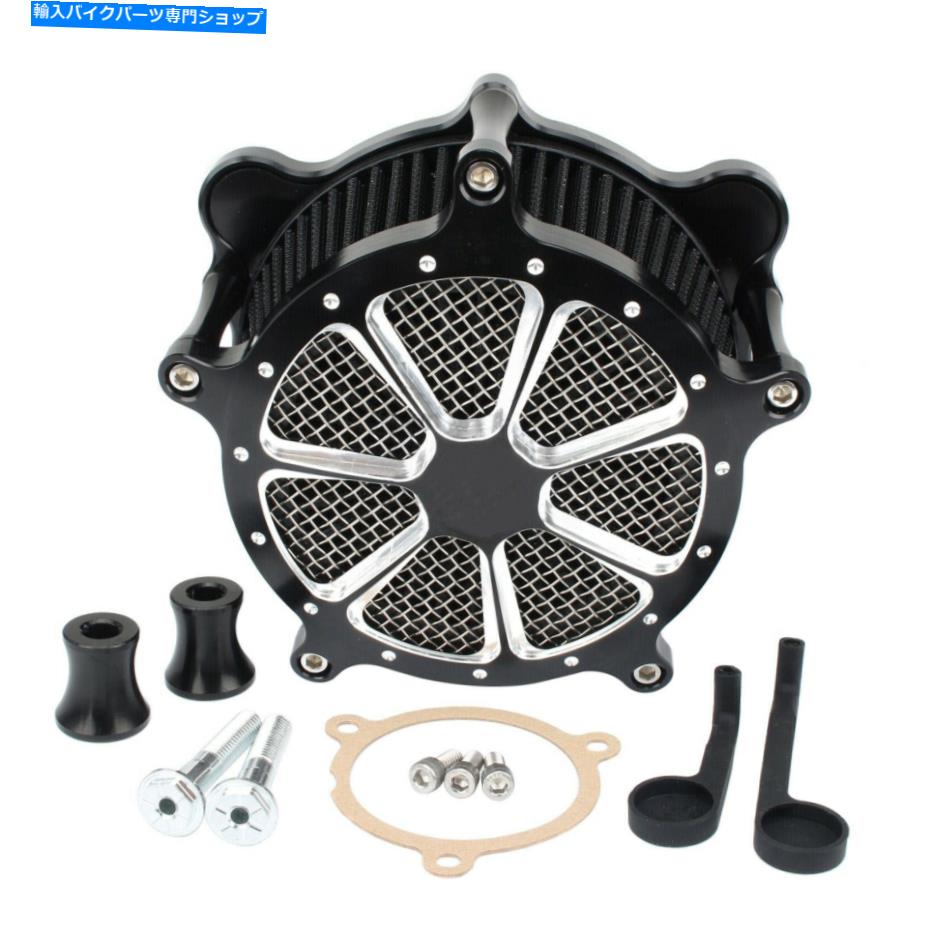 Air Filter ハーレーエレクトラロードグライドフロートフルトルツソフトアイルのブラックエアクリーナー吸気フィルターフィルター Black Air Cleaner Intake Filter For Harley Electra Road Glide FLHT FLTRX Softail