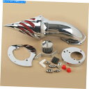 Air Filter Honda VTX 1300 1986-2012に適合するChrome Air Cleaner Intakeフィルター Chrome Ai...