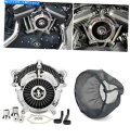 Air Filter ハーレーM8ロードキングのための雨の靴下付きのすべてのクロムエアフィルタークリーナー吸気 All Chrome Air Filter Cleaner Intake w/ Rain Sock For Harley M8 Road King 17-21