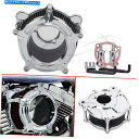 Air Filter クロムクリアエアクリーナーハーレーツアーダイナロードキング用ブラックインテークフィルター Chrome Clear Air Cleaner Black Intake Filter For Harley Touring Dyna Road King(2)