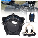 Air Filter ハーレーファットボーイFLFB 107ツーリングトライク用の透明エアクリーナーブルー吸気フィルター Clarity Air Cleaner Blue Intake Filter For Harley Fat Boy FLFB 107 Touring Trike