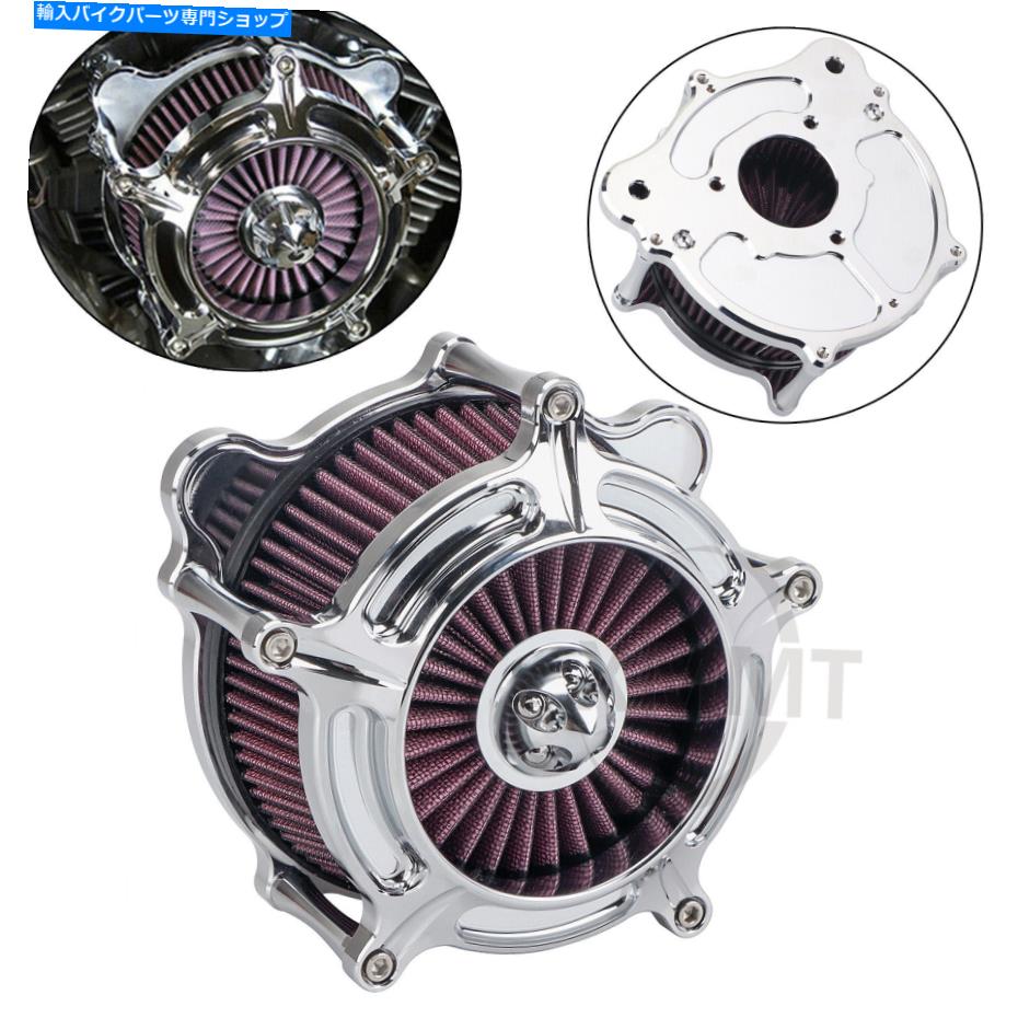 Air Filter ハーレーストリートグライドFLHX 2008-2016クロム用CNCエアクリーナー吸気フィルターセット CNC Air Cleaner Intake Filter Set for Harley Street Glide FLHX 2008-2016 Chrome