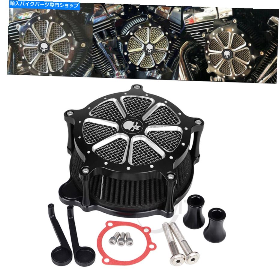 Air Filter ハーレーツアーのアクセサリー付きブラックエアクリーナーフィルターエレクトラロードグライド Black Air Cleaner Filter with Accessories for Harley Touring Electra Road Glide