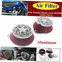 Air Filter スズキブルバードM109RボスM109R2 VLR1800のデュアルインテークエアフィルタークリーナー Dual Intake Air Filter Cleaner For Suzuki Boulevard M109R Boss M109R2 VLR1800