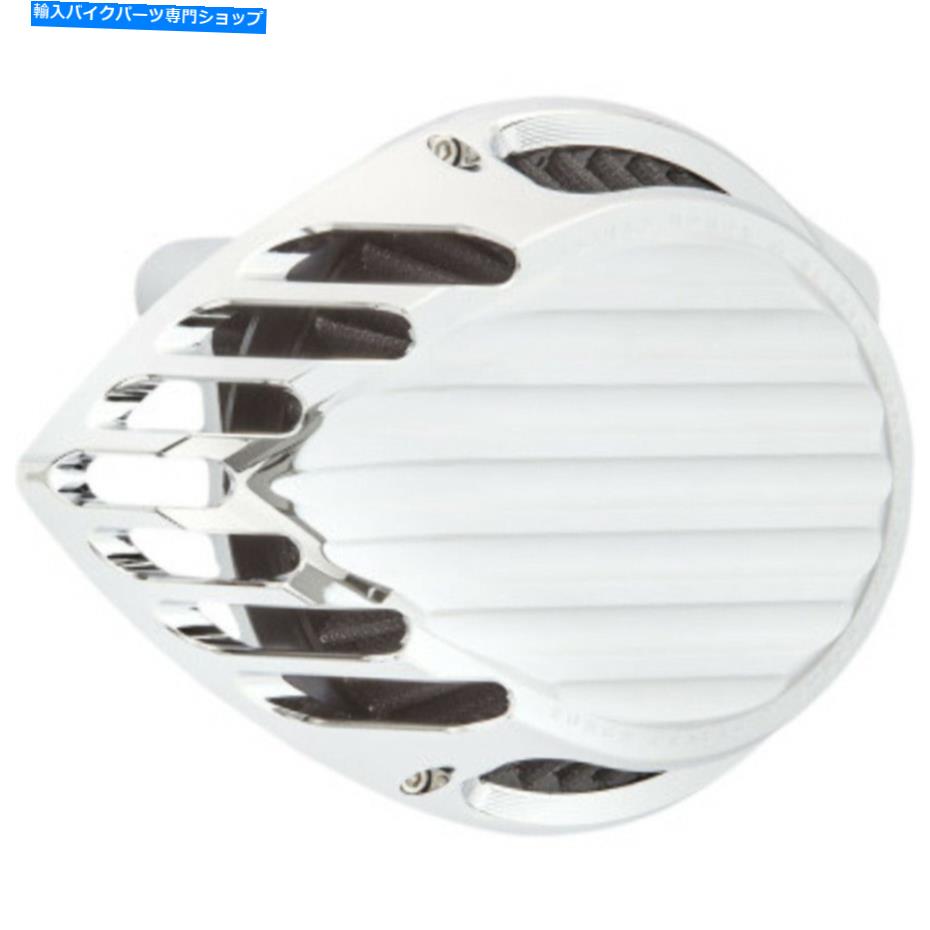 Air Filter ラフクラフトクロムフィンのエアクリーナーインテークブリーザーハーレー2001-2017ツインカム Rough Crafts Chrome Finned Air Cleaner Intake Breather Harley 2001-2017 Twin Cam