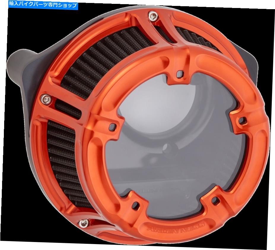 Air Filter アーレンネス18-187メソッドクリアサッカーエアクリーナーオレンジオレンジハーレー Arlen Ness 18-187 Method Clear Sucker Air Cleaner Orange for Harley