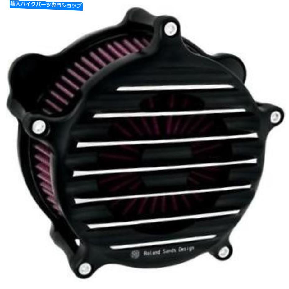 Air Filter Roland Sands Venturi Contrast v-twin 0206-2071-BH用のノスタルジアエアクリーナー Roland Sands Venturi Contrast Cut Nostalgia Air Cleaner for V-Twin 0206-2071-BH