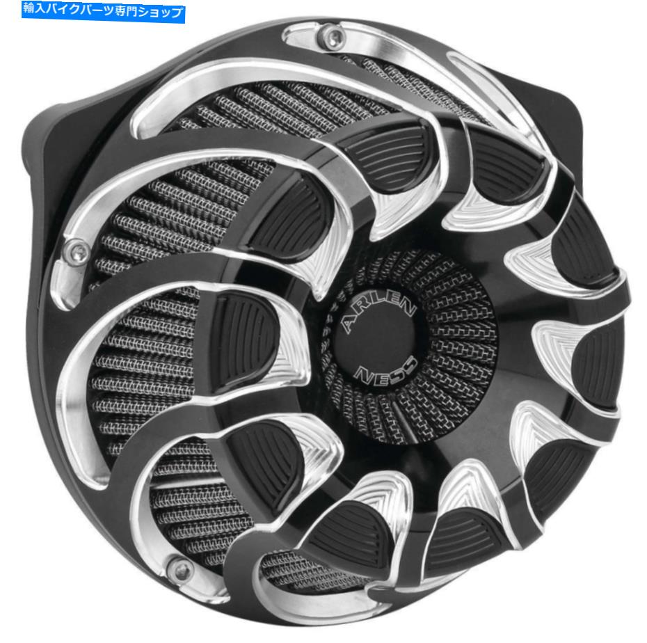 Air Filter Arlen Ness Drift倒立ブラックエアクリーナー18-985 Arlen Ness Drift Inverted Black Air Cleaner 18-985