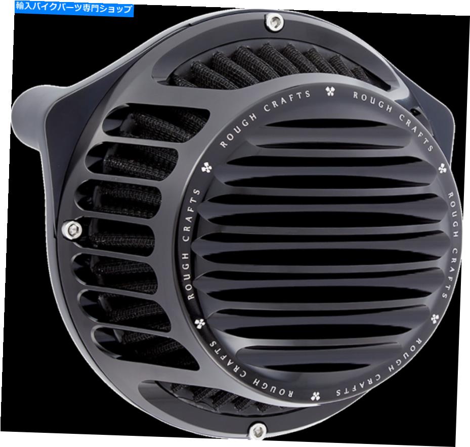 Air Filter ラフクラフトブラックエアクリーナーフィルターキット1999-2017ハーレーダイナソフトアイルツーリング Rough Crafts Black Air Cleaner Filter Kit 1999-2017 Harley Dyna Softail Touring