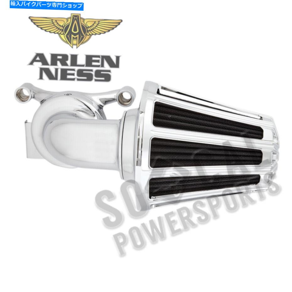 Air Filter アーレンネスモンスターサッカーエアクリーナーキットカバー付きエアクリーナーキット-10ゲージ-Chrome -81027 Arlen Ness Monster Sucker Air Cleaner Kit with Cover - 10-Gauge - Chrome - 81027