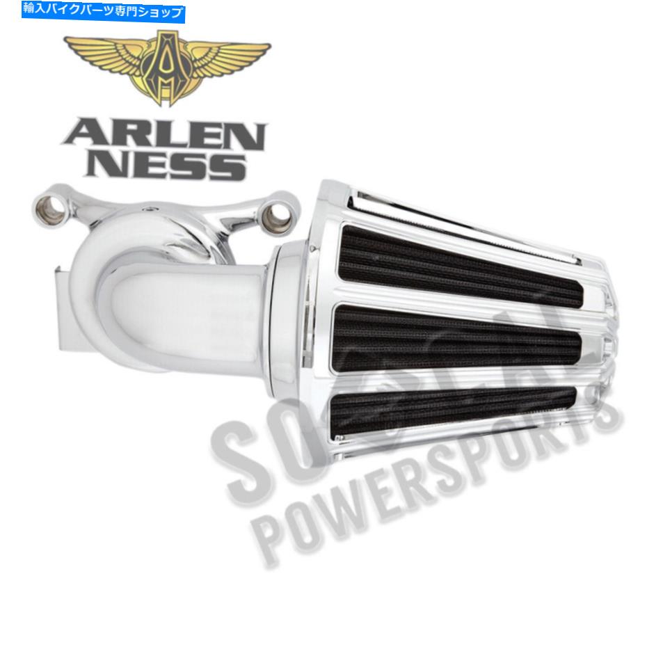 Air Filter アーレンネスモンスターサッカーエアクリーナーキットカバー付きエアクリーナーキット-10ゲージ-Chrome -81022 Arlen Ness Monster Sucker Air Cleaner Kit with Cover - 10-Gauge - Chrome - 81022
