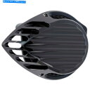 Air Filter ラフクラフトブラックフィン付きエアクリーナーフィルターハーレー08-16ツーリングトリックソフトアイル Rough Crafts Black Finned Air Cleaner Filter Harley 08-16 Touring Trike Softail