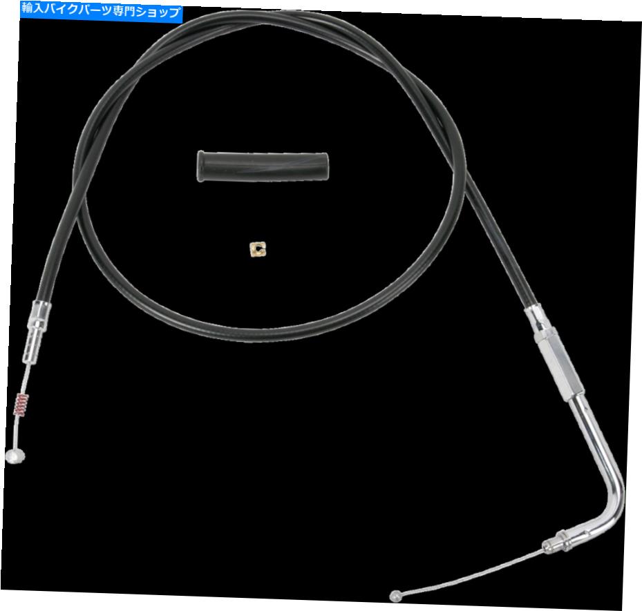 Cables ドラッグスペシャリティ0651-0166代替長ブラックビニールアイドルケーブル48in。 Drag Specialties 0651-0166 Alternative Length Black Vinyl Idle Cable 48in.