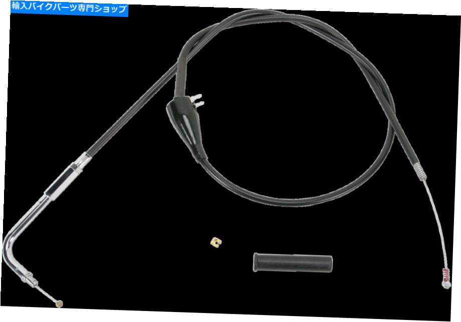 Cables ドラッグスペシャリティの代替長ブラックビニールアイドルケーブル26 1/2インチ。 ＃0651-0131 Drag Specialties Alternative Length Black Vinyl Idle Cable 26 1/2in. #0651-0131