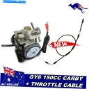 Cables キャブレタースロットルケーブルGY6 150 150ccスクーターモペット炭水化物サンールワイルドファイア Carburetor Throttle Cable GY6 150 150cc Scooter Moped Carb Sunl Wildfire