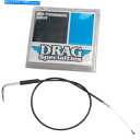 Cables ドラッグスペシャリティ0651-0140代替長ブラックビニールアイドルケーブル-32 3/4in。 Drag Specialties 0651-0140 Alternative Length Black Vinyl Idle Cable - 32 3/4in.