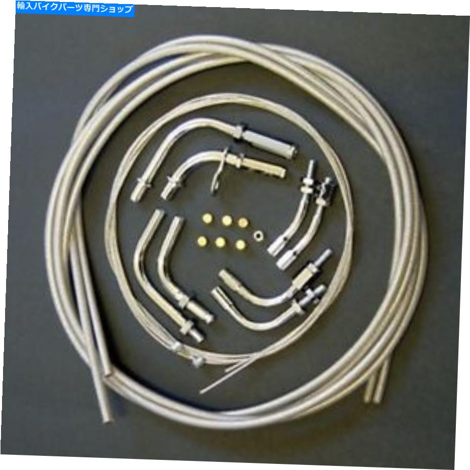 Carburetor Part ヤマハクルーザーV-スターロードスター編みデュアルスロットルケーブルキット78インチ Yamaha Cruiser V-Star Road Star Braided Dual Throttle Cable Kit 78 Inch