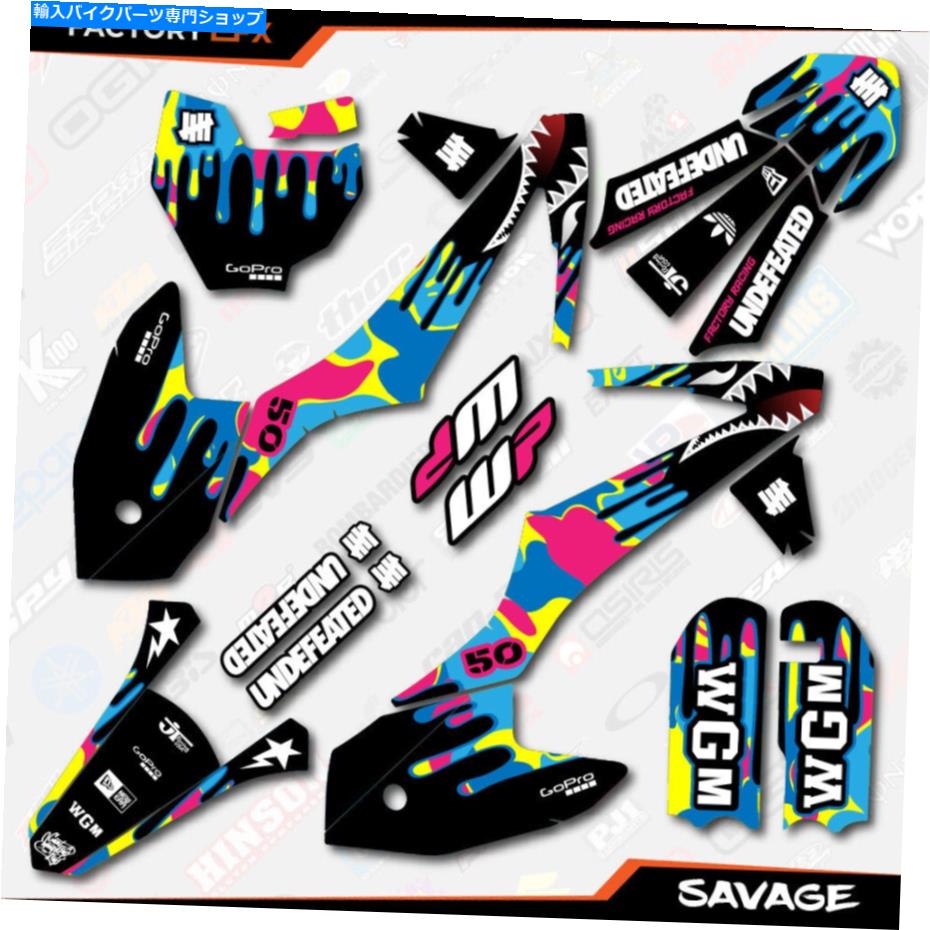Graphics decal kit CMYK Savage Camo Racing Graphics KitはKTM 16-21 SX50 SX 50デカール2016 18 19 CMYK Savage Camo Racing Graphics Kit fits KTM 16-21 Sx50 Sx 50 Decal 2016 18 19