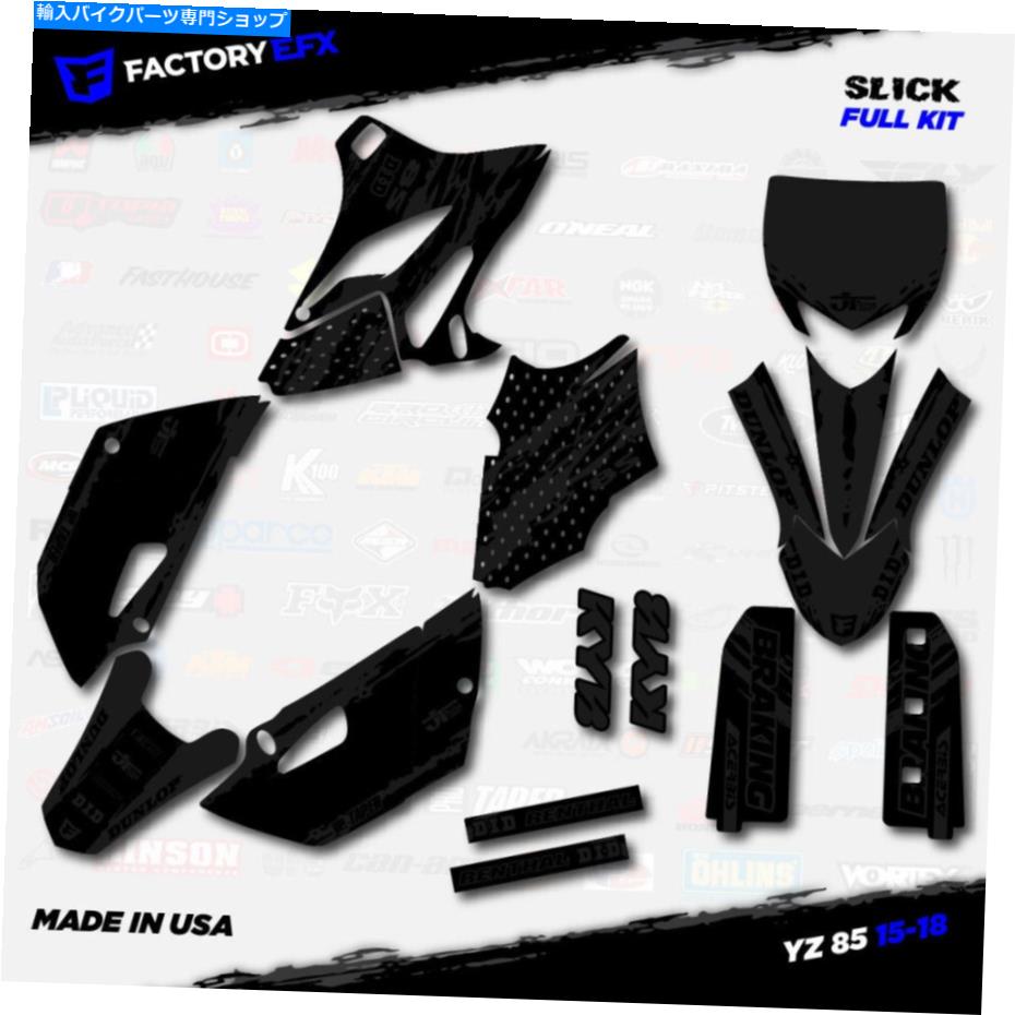 Graphics decal kit ブラックアウトスリックレーシンググラフィックスキットは15-18ヤマハYZ85 YZ 85＃デカールに適合します Blackout Slick Racing Graphics kit fits 15-18 Yamaha Yz85 YZ 85 # Decal
