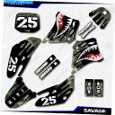 Graphics decal kit ウッドランドカモサベージレーシンググラフィックスキットフィット00-07ヤマハTTR125 TTR 125デカール Woo...