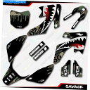 Graphics decal kit ウッドランドカモサベージレーシンググラフィックキットは13-23ホンダCRF50 CRF 50デカールに適合します Woo...