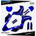 Graphics decal kit ブラック＆ブルースリックレーシンググラフィックスキットは08-18カワサキklx140 klx 140デカール Black & Blue Slick Racing Graphics Kit fits 08-18 Kawasaki KLX140 KLX 140 Decal