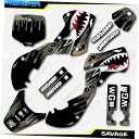 Graphics decal kit ウッドランドカモサベージレーシンググラフィックスキットフィット01-21スズキRM65 RM 65デカール Woodlan...