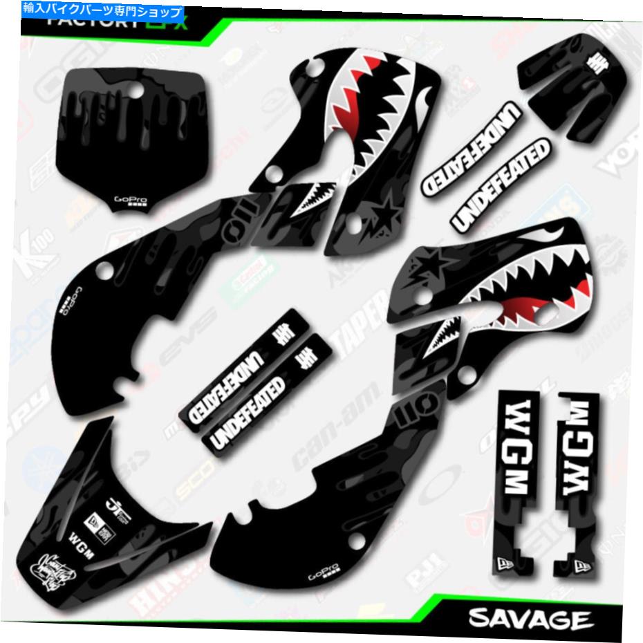 Graphics decal kit Black Savage Camo Racing Graphics Kitは00-09カワサキKLX110 KLX 110デカール Black Savage Camo Racing Graphics Kit fits 00-09 Kawasaki KLX110 KLX 110 Decal