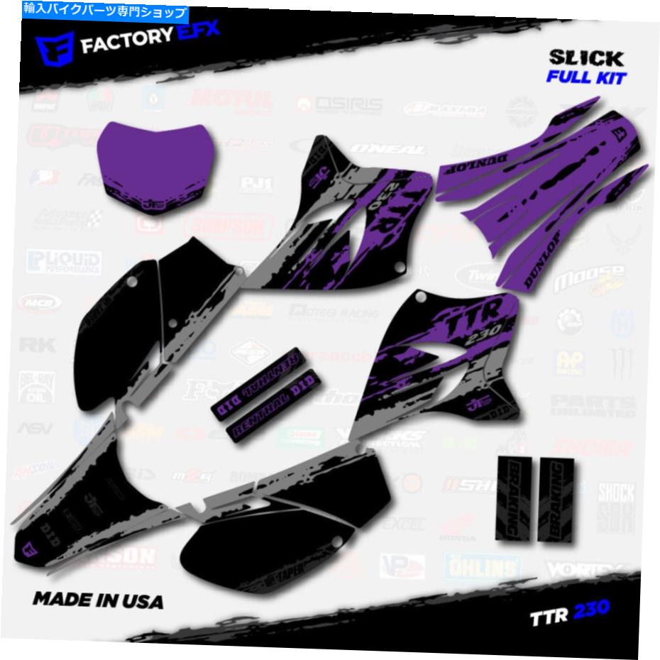 Graphics decal kit 졼ѡץ륹å졼󥰥եååȤŬ礹05-21ޥTTR230 TTR 230ǥ Gray &Purple Slick Racing Graphics Kit fits 05-21 YAMAHA TTR230 TTR 230 decal