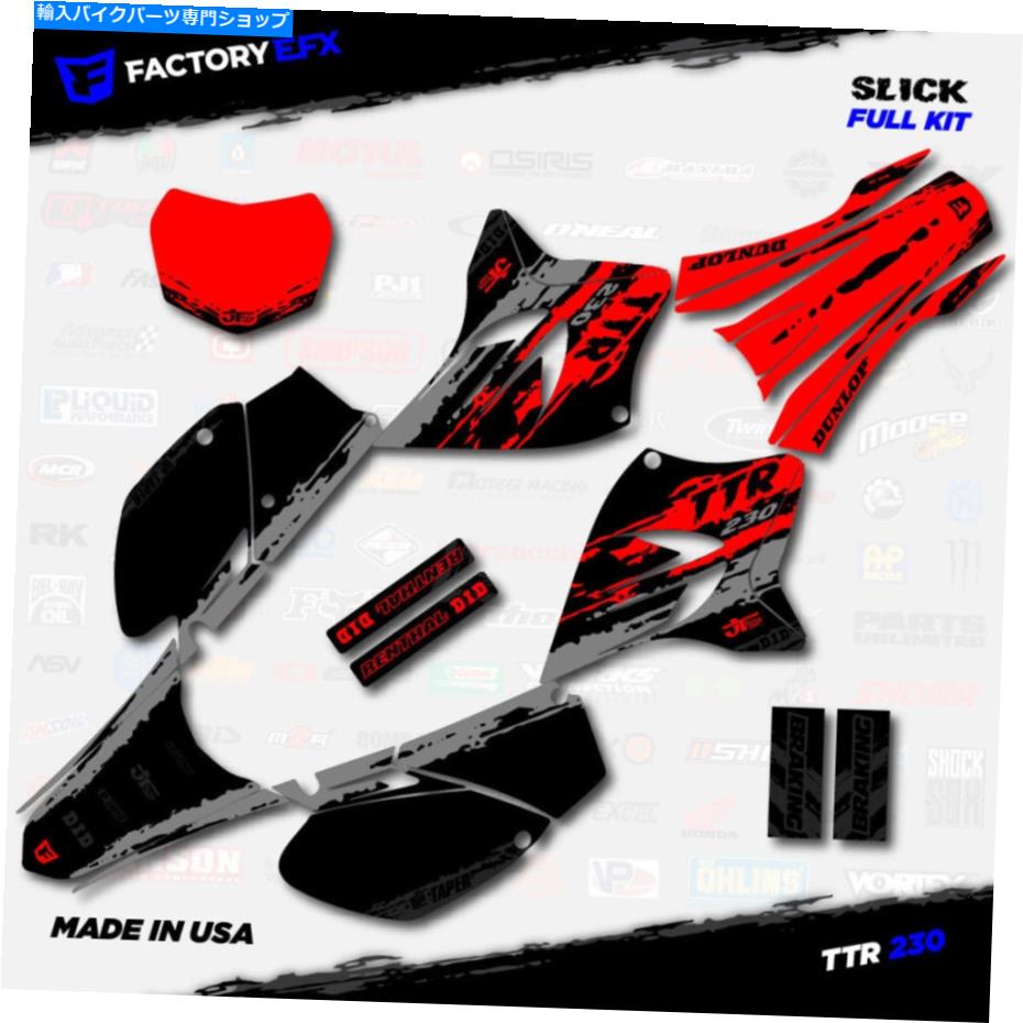 Graphics decal kit 졼åɥå졼󥰥եååȥեå05-21ޥTTR230 TTR 230ǥ Gray &Red Slick Racing Graphics Kit fits 05-21 YAMAHA TTR230 TTR 230 decal