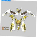 Graphics decal kit 2000-2004スズキDRZ 400 SMグラフィックモトクロスキットロックスター:ホワイトゴールドデカール 2000 ...