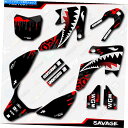 Graphics decal kit Black&Red Camo Savage Racing Graphics Kitは13-21 Honda CRF50 C...