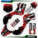 Graphics decal kit レッドカモサベージレーシンググラフィックスキットは川崎00-22 kx65 kx 65デカールに適合します Red Cam...