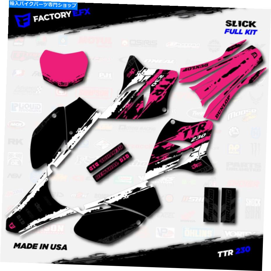 Graphics decal kit ۥ磻ȡԥ󥯤Υå졼󥰥եååȤŬ礹05-21ޥTTR230 TTR 230ǥ White &Pink Slick Racing Graphics Kit fits 05-21 YAMAHA TTR230 TTR 230 decal