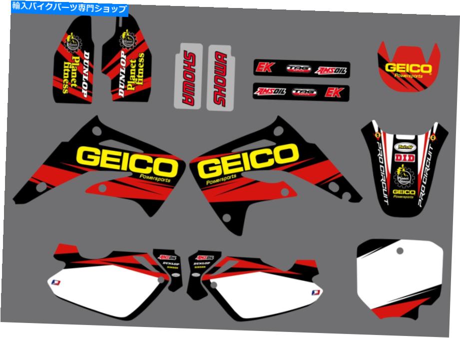 Graphics decal kit グラフィックキットの背景Honda CR85R 2004 2005 2006 2007 2008のデカール Graphics Kit Backgrounds Decals For Honda CR85R 2003 2004 2005 2006 2007 2008