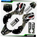 Graphics decal kit ウッドランドカモサベージレーシンググラフィックキットは川崎00-22 kx65 kx 65デカールに適合します Woodl...