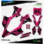 Graphics decal kit ֥åԥ󥯤Υå졼󥰥եååȥեå14-21掠kx85 kx 85ǥ Black &Pink Slick Racing Graphics Kit fits 14-21 Kawasaki Kx85 kx 85 decal