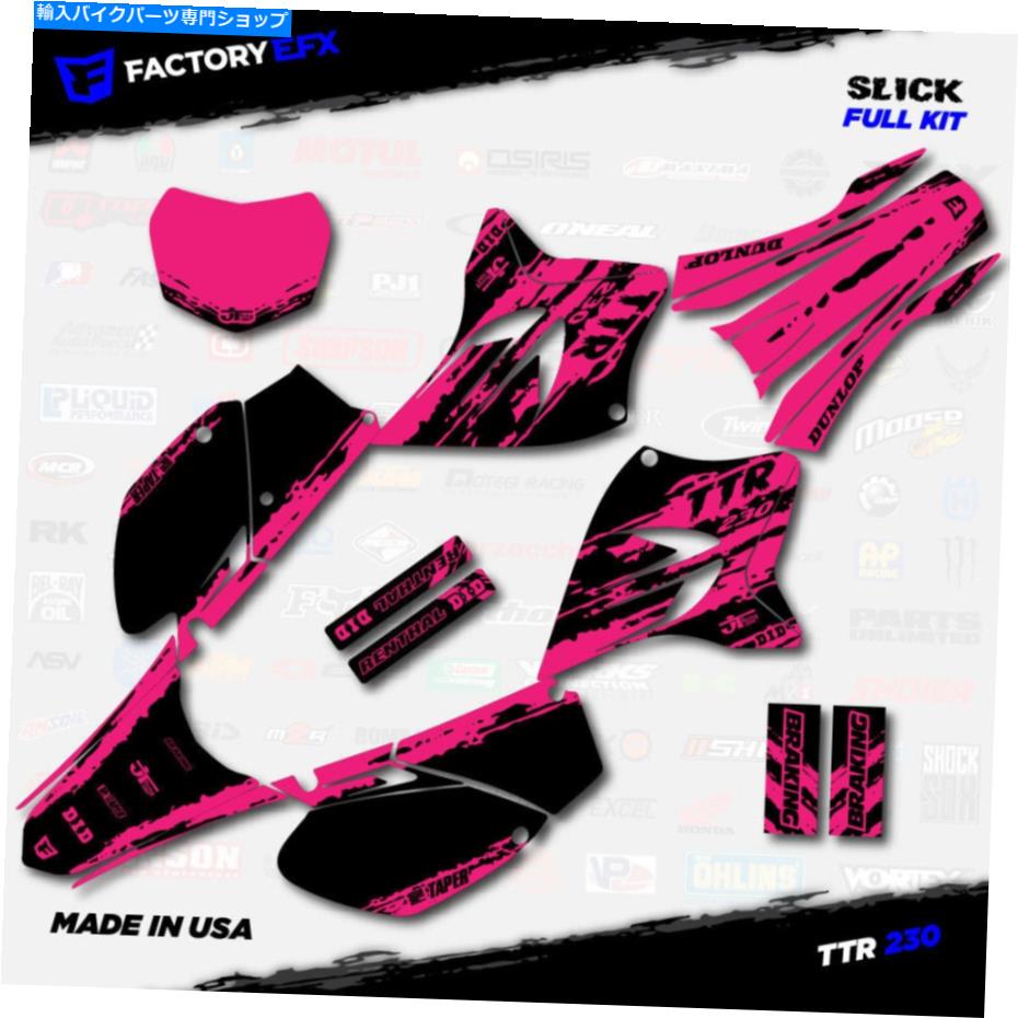 Graphics decal kit ֥åԥ󥯥å졼󥰥եååȥեå05-21ޥTTR230 TTR 230ǥ Black &Pink Slick Racing Graphics Kit fits 05-21 YAMAHA TTR230 TTR 230 decal