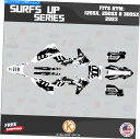 Graphics decal kit KTM MXのグラフィックキット2ストローク125SX 250SX&300SX 2023 SURFUP -White Gr...