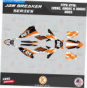 Graphics decal kit KTM 2ストローク125xc 250xc 300xc 2023 Jawbreaker-Orange用のグラフィックキット Graphics Kit for KTM 2-stroke 125XC, 250XC 300XC 2023 Jawbreaker-Orange