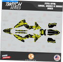 Graphics decal kit KTM MXのグラフィックキット2ストローク125SX 250SX&300SX 2023 Twitch-イエロー Grap...