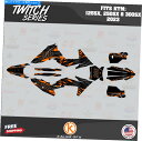 Graphics decal kit KTM MXのグラフィックキット2ストローク125SX 250SX&300SX 2023 Twitch -Orange G...