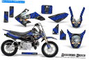 Graphics decal kit ホンダCRF 50グラフィックスキットcreatorxデカールステッカー危険ゾーンブルー HONDA CRF 50 GRAPHICS KIT CREATORX DECALS STICKERS DANGER ZONE BLUE