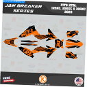 Graphics decal kit KTM 2ストローク125xc 250xc 300xc 2023 Jawbreaker-Orangeシフト用のグラフィックキット Graphics Kit for KTM 2-stroke 125XC, 250XC 300XC 2023 Jawbreaker-Orange Shift