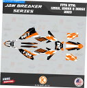 Graphics decal kit KTM MX 2ストローク125SX 250SX 300SX 2023 Jawbreaker-Orange用のグラフィックキット Graphics Kit for KTM MX 2-stroke 125SX, 250SX 300SX 2023 Jawbreaker-Orange