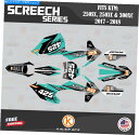 Graphics decal kit KTM 250XC 300XC 250SXのグラフィックキット(2017-2018)Screechシリーズ-Teal Gr...