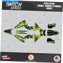 Graphics decal kit KTMのグラフィックキット2ストローク125xc、250xc、300xc 2023 Twitch-イエロー Graphic...